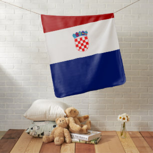 Croatian flag baby blanket