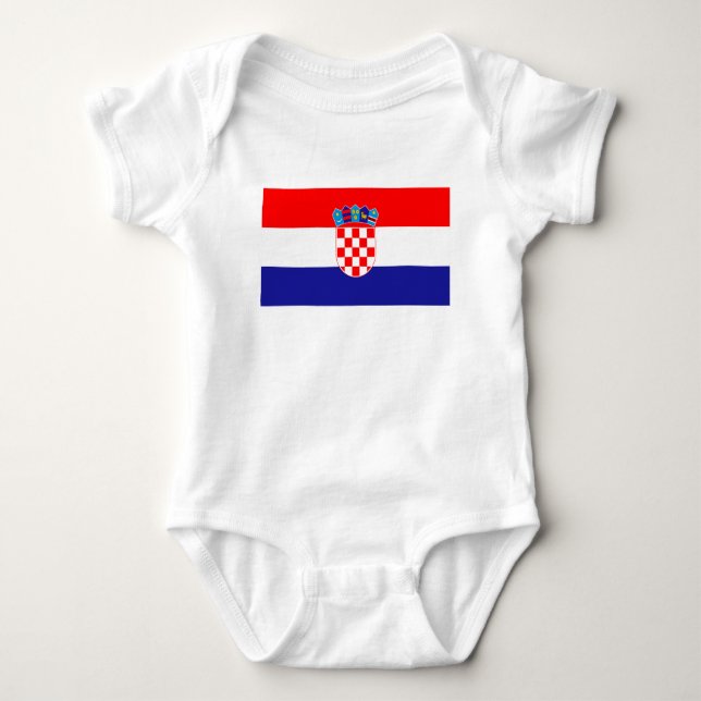 Croatian Flag Baby Bodysuit (Front)