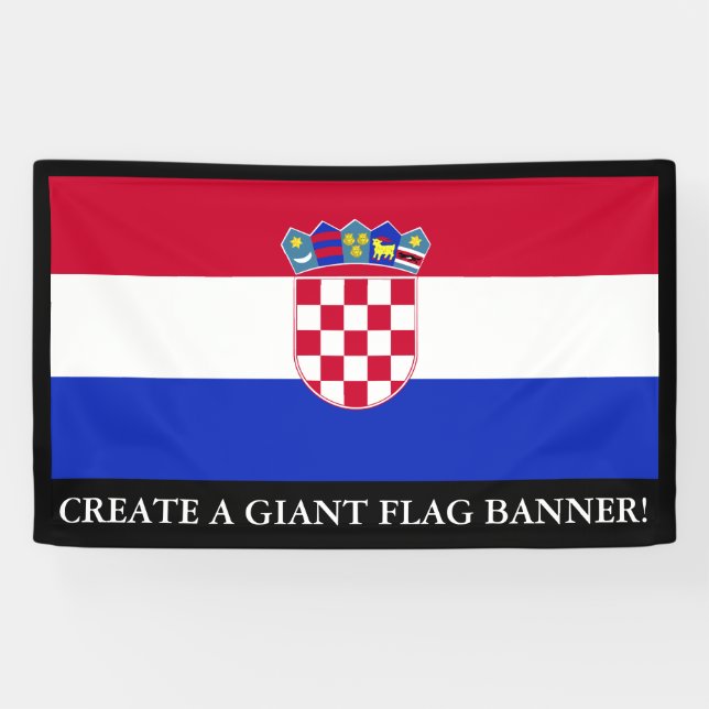 Croatian Flag Banner (Horizontal)