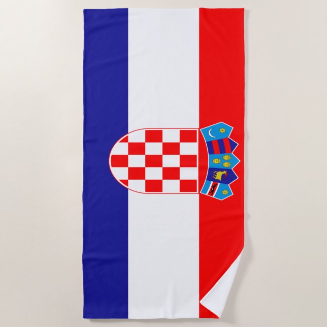 Croatian flag beach towel (Front)