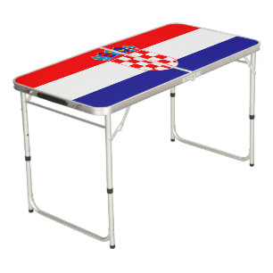 Croatian flag beer pong table