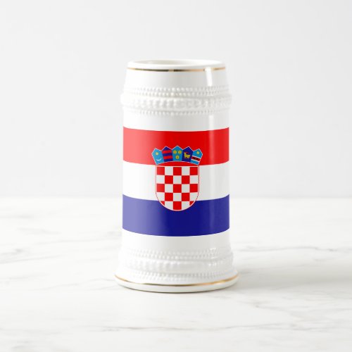 Croatian Flag Beer Stein