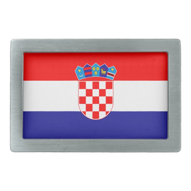 Croatian Flag Belt Buckle (Front)