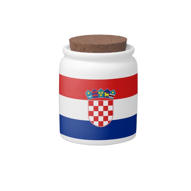 Croatian Flag Candy Jar (Front)