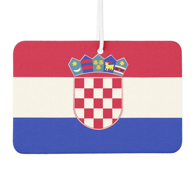 Croatian Flag Car Air Freshener (Front)