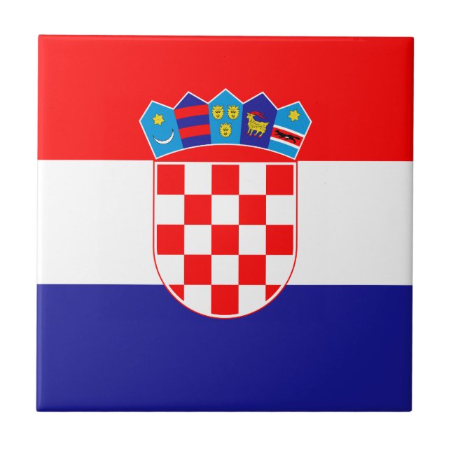 Croatian Flag Ceramic Tile (Front)