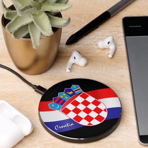 Croatian Flag charger patriotic Croatia Wireless Charger