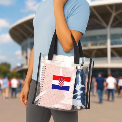 Croatian Flag  Clear Tote Bag