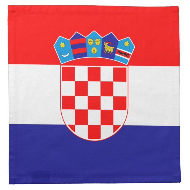 Croatian Flag Cloth Napkin (Front)