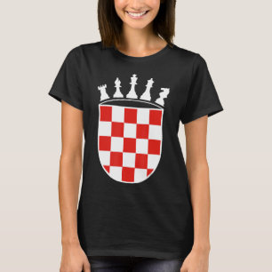 Croatian Flag Colors Chess Player Gifts for Croat T-Shirt