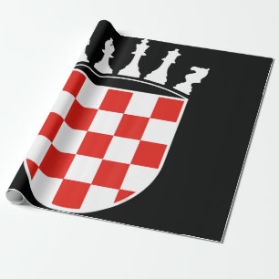 Croatian Flag Colors Chess Player Gifts for Croat Wrapping Paper