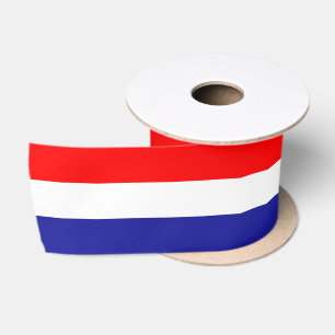 Croatian flag colors ribbon, Tricolor, Croatia Satin Ribbon
