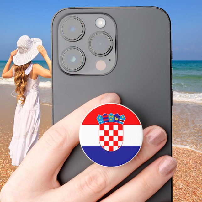 Croatian Flag & Croatia fashion patriot /sports PopSocket (Creator Uploaded)