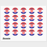 Croatian flag &amp; Croatia fashion sticker/sports Classic Round Sticker