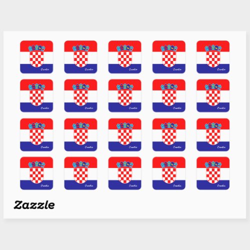 Croatian flag  Croatia fashion stickersports Square Sticker