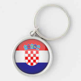 Croatian flag & Croatia holiday, travel /sports Keychain