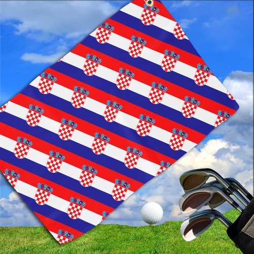 Croatian Flag  Croatia travel holiday sport Golf Towel