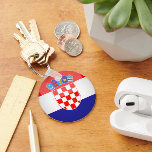 Croatian flag & Croatia, travel, holiday /sports Keychain