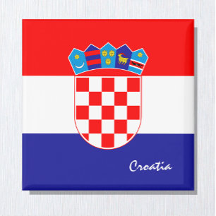 Croatian flag & Croatia travel, holiday/sports Magnet