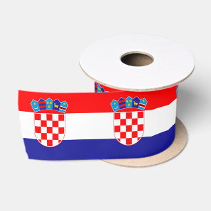 Croatian Flag & Croatia travel, holiday /sports Satin Ribbon