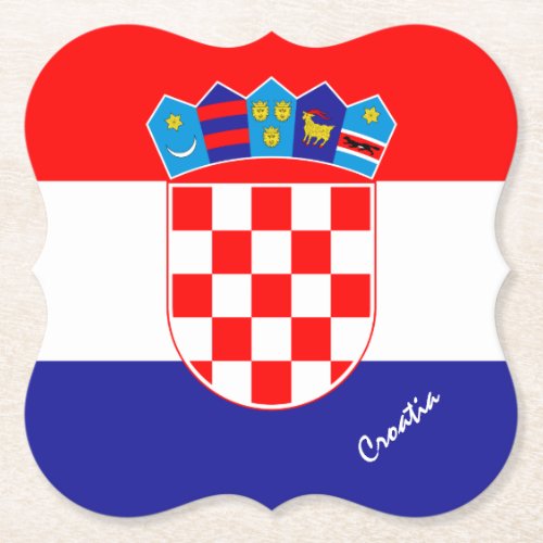 Croatian flag  Croatia wedding party sports Paper Coaster