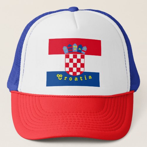Croatian Flag Design Trucker Hat