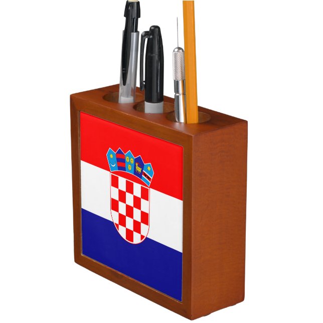 Croatian Flag Desk Organizer (In Situ)