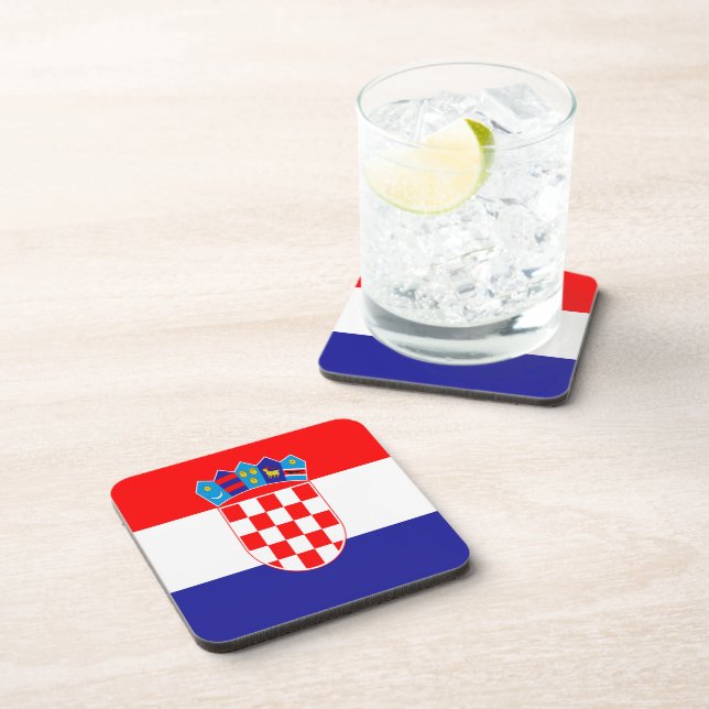 Croatian flag drink coaster (Right Side)