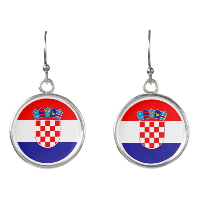 Croatian Flag Earrings (Front)