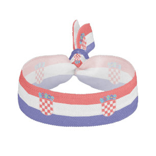 Croatian Flag Elastic Hair Tie