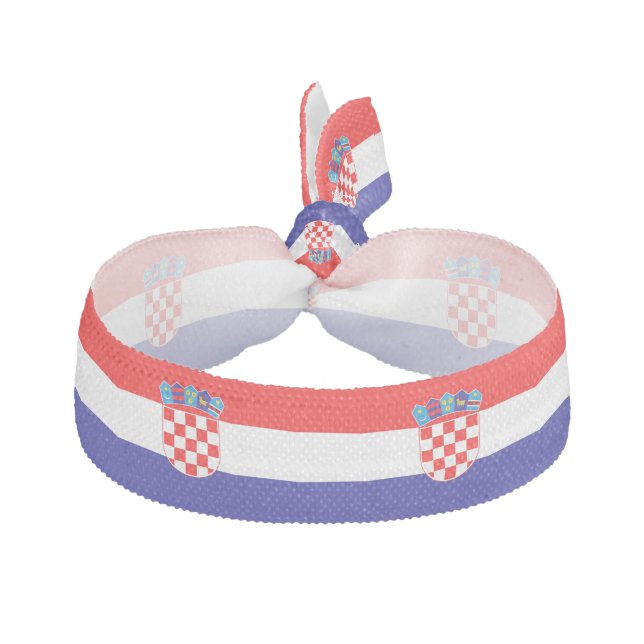 Croatian Flag Elastic Hair Tie (Front)