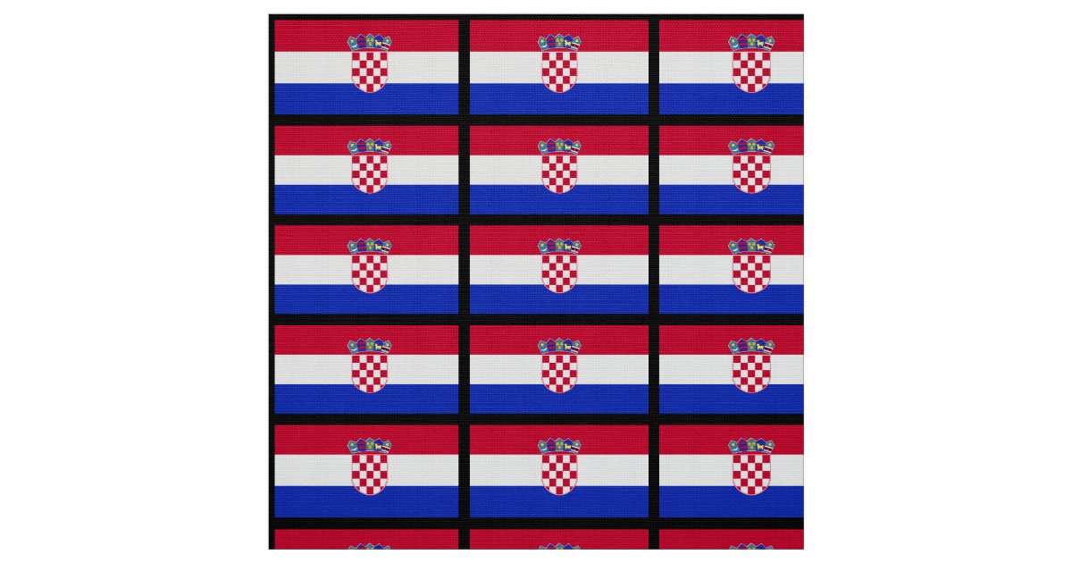 Croatian Flag Fabric | Zazzle