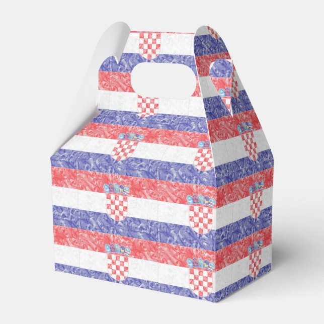 Croatian Flag Favor Boxes (Front Side)