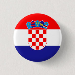 Croatian Flag, Flag of Croatia Button
