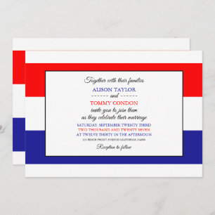Croatian Flag, Flag of Croatia Wedding Invitation