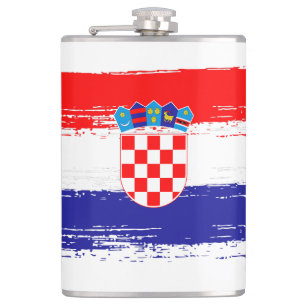 Croatian Flag Gift Football Fan Sports Flask