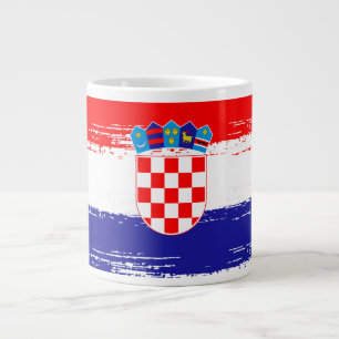 Croatian Flag Gift Football Fan Sports Giant Coffee Mug