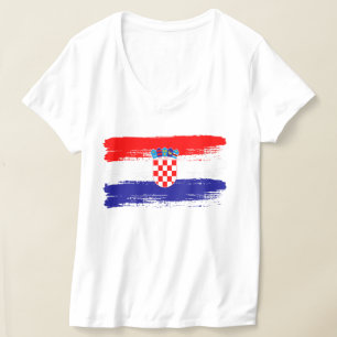Croatian Flag Gift Football Fan Sports T-Shirt