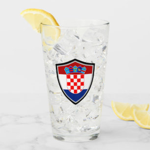 Croatian flag glass