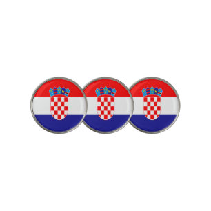Croatian flag golf ball marker