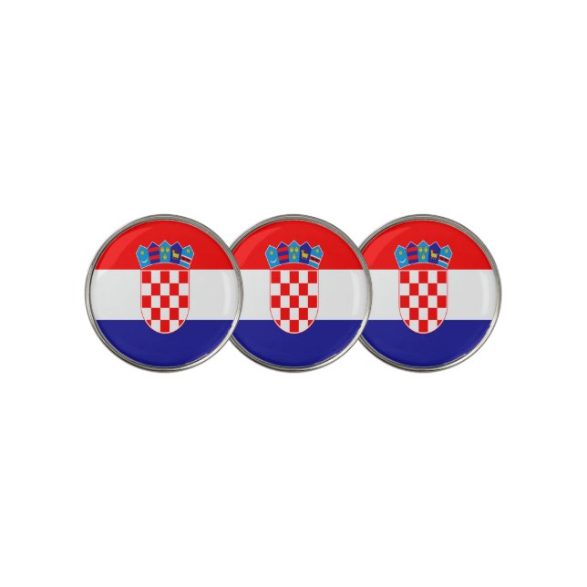 Croatian flag golf ball marker (3 Up)