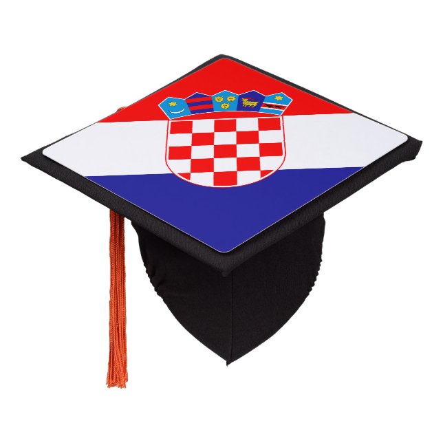 Croatian Flag Graduation Cap Topper (Angled)