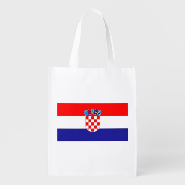 Croatian Flag Grocery Bag (Front)
