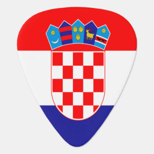 Croatian flag guitar pick