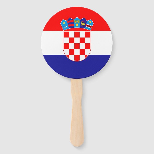Croatian Flag Hand Fan (Front)