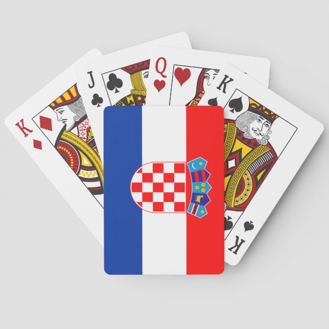 Croatian Flag | Hrvatska  Poker Cards (Back)