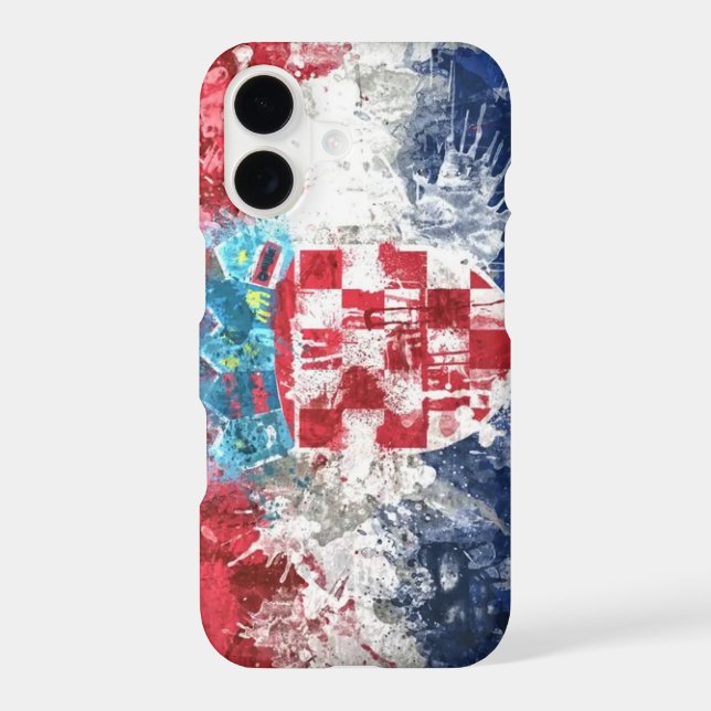 Croatian Flag iPhone 17 Case with National Heritag (Back)