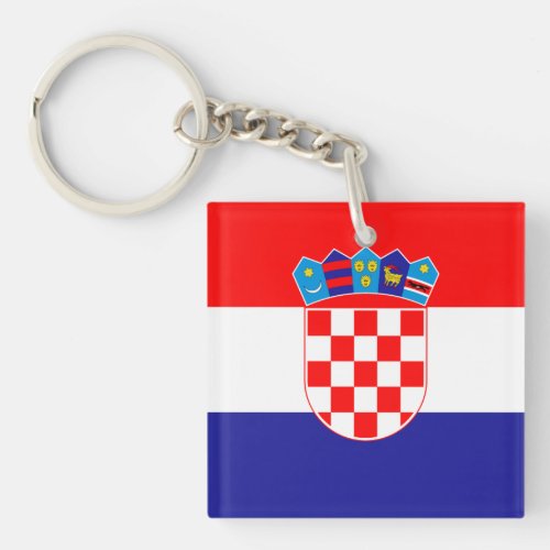 Croatian Flag Keychain