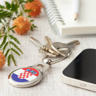 Croatian flag keychain