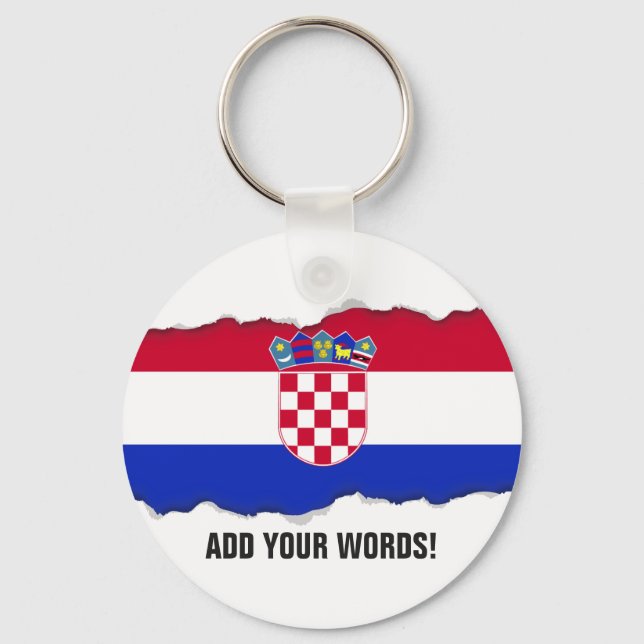 Croatian Flag Keychain (Front)